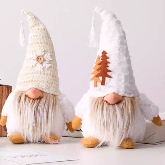 White Christmas Gnomes - set of 2